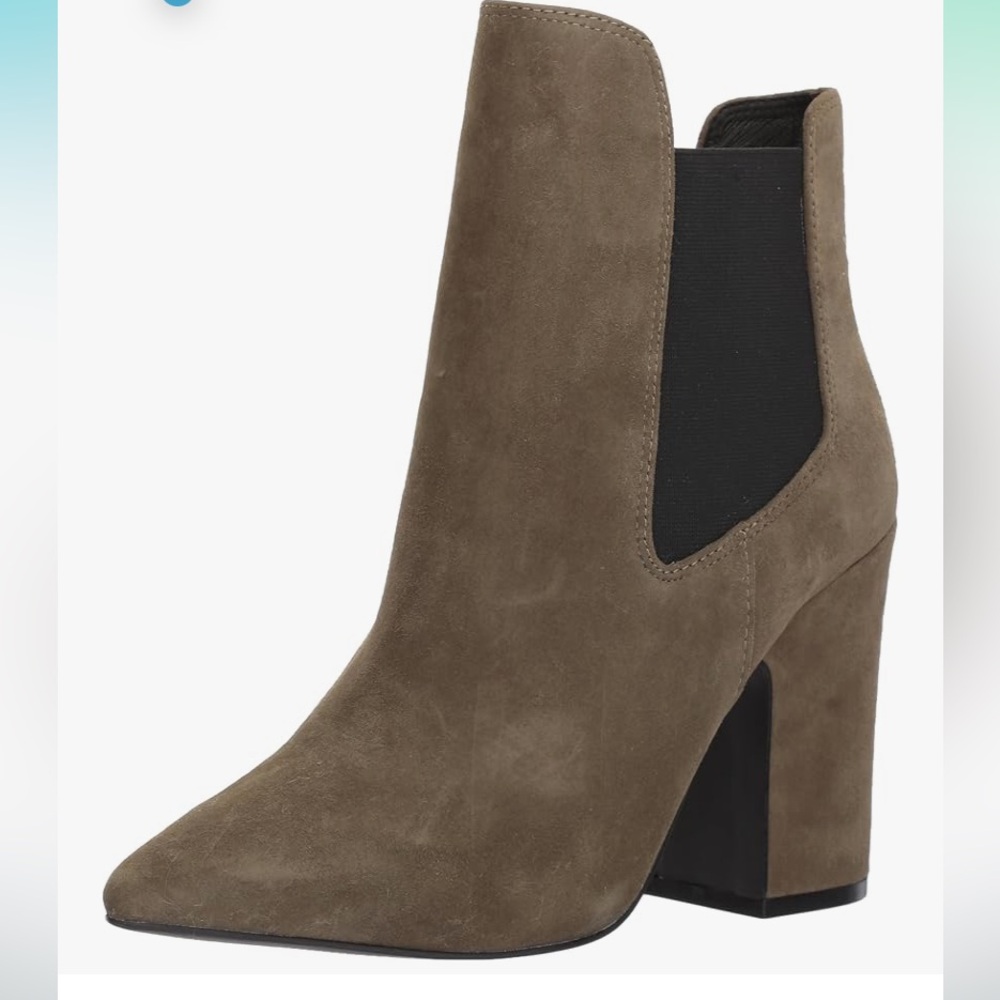 Chinese Laundry Kristin Cavallari womens Starlight Ankle Bootie Olive Suede sz 6 - Picture 1 of 14